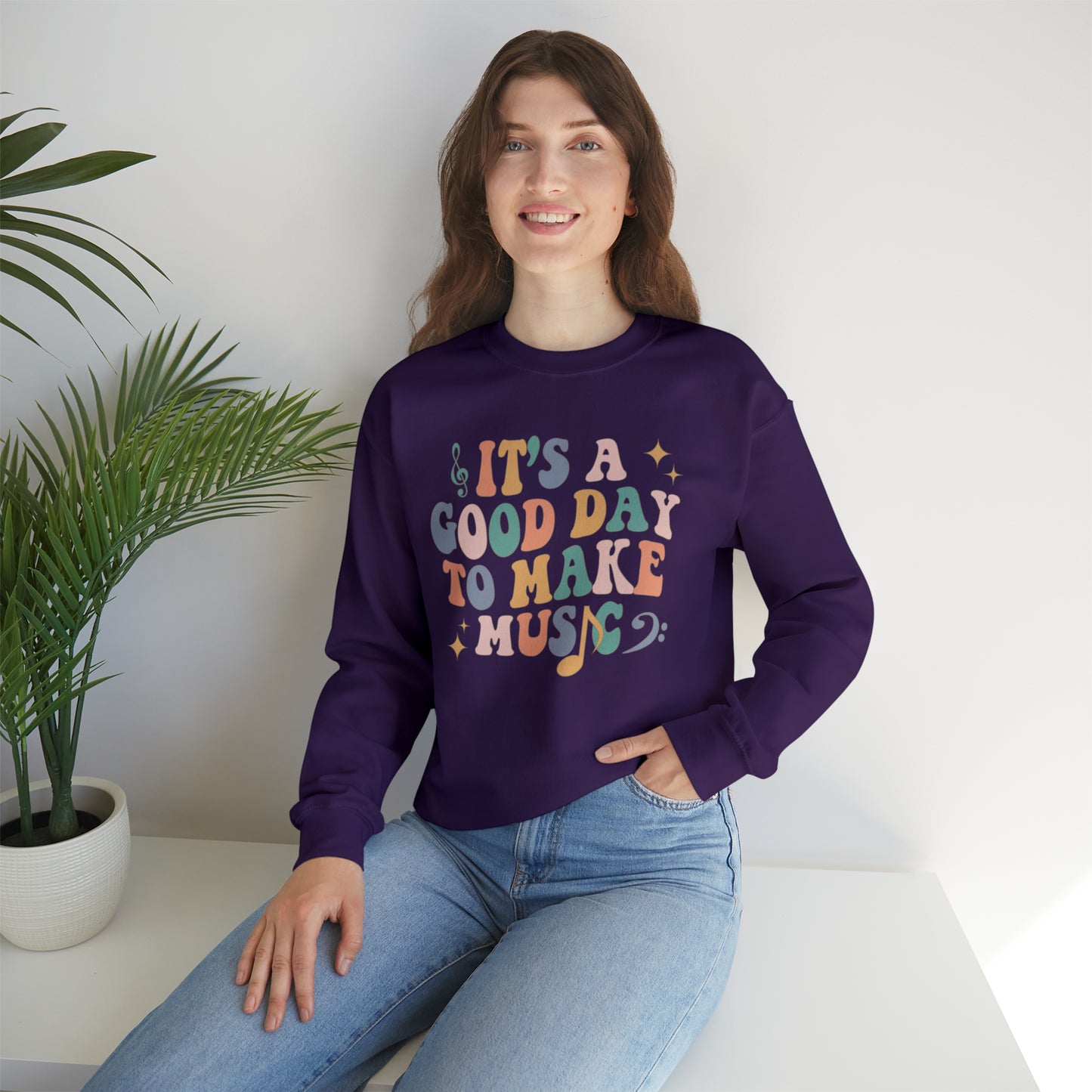 It's a Good Day to Make Music Heavyweight Crewneck Sweatshirt