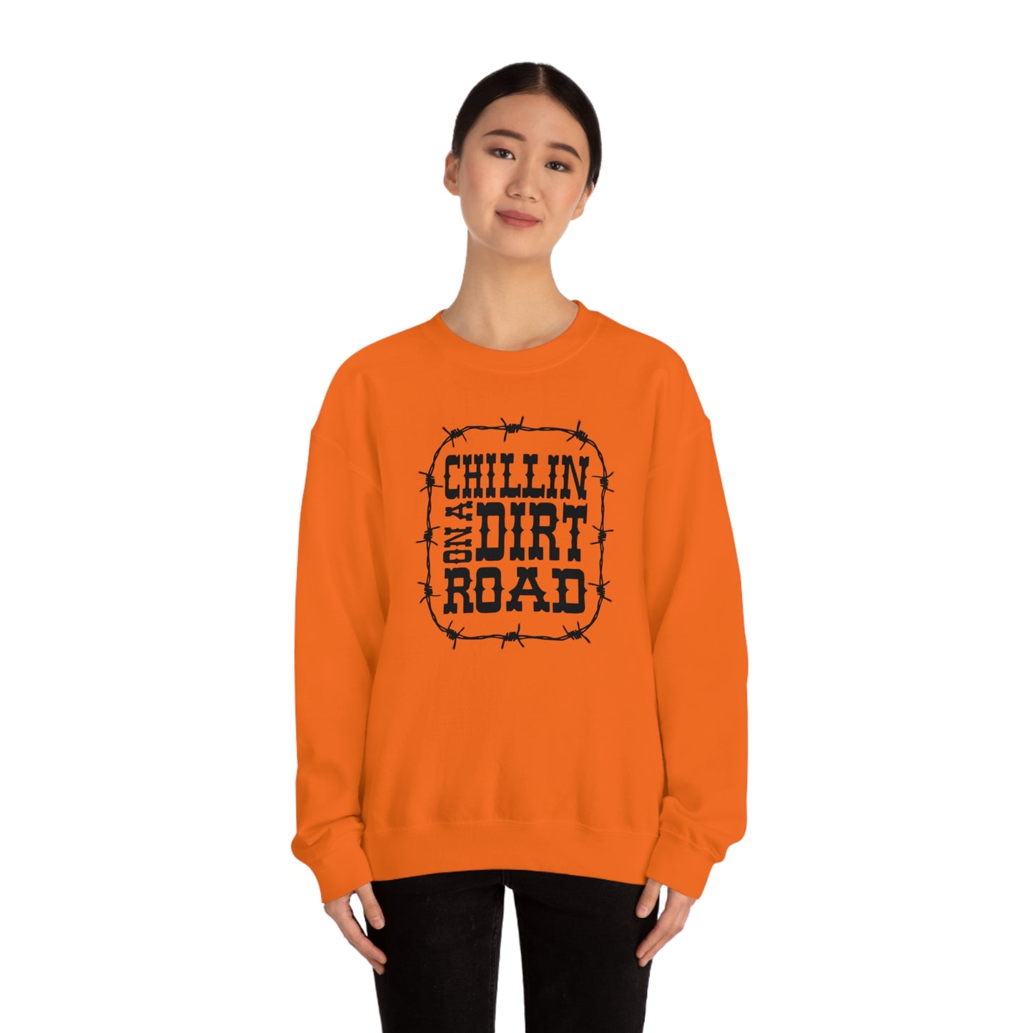 "Chillin' on a Dirt Road" - Unisex Heavy Blend™ Crewneck Sweatshirt