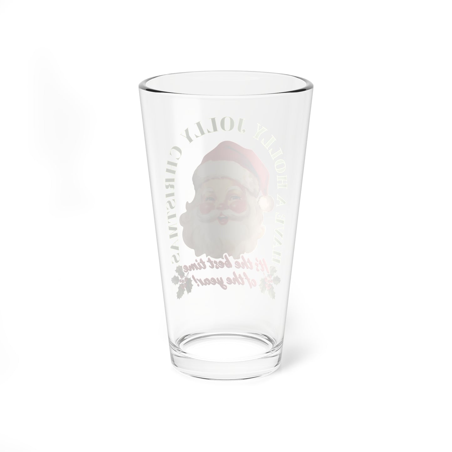 Have a Holly Jolly Christmas Classic Santa Mixing Glass, 16oz
