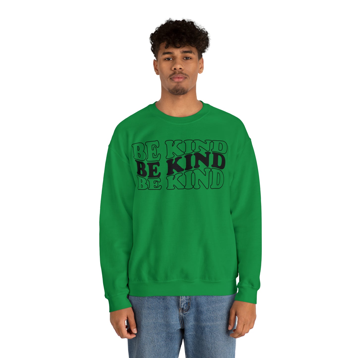 Be Kind Black Logo Unisex Heavy Blend™ Crewneck Sweatshirt