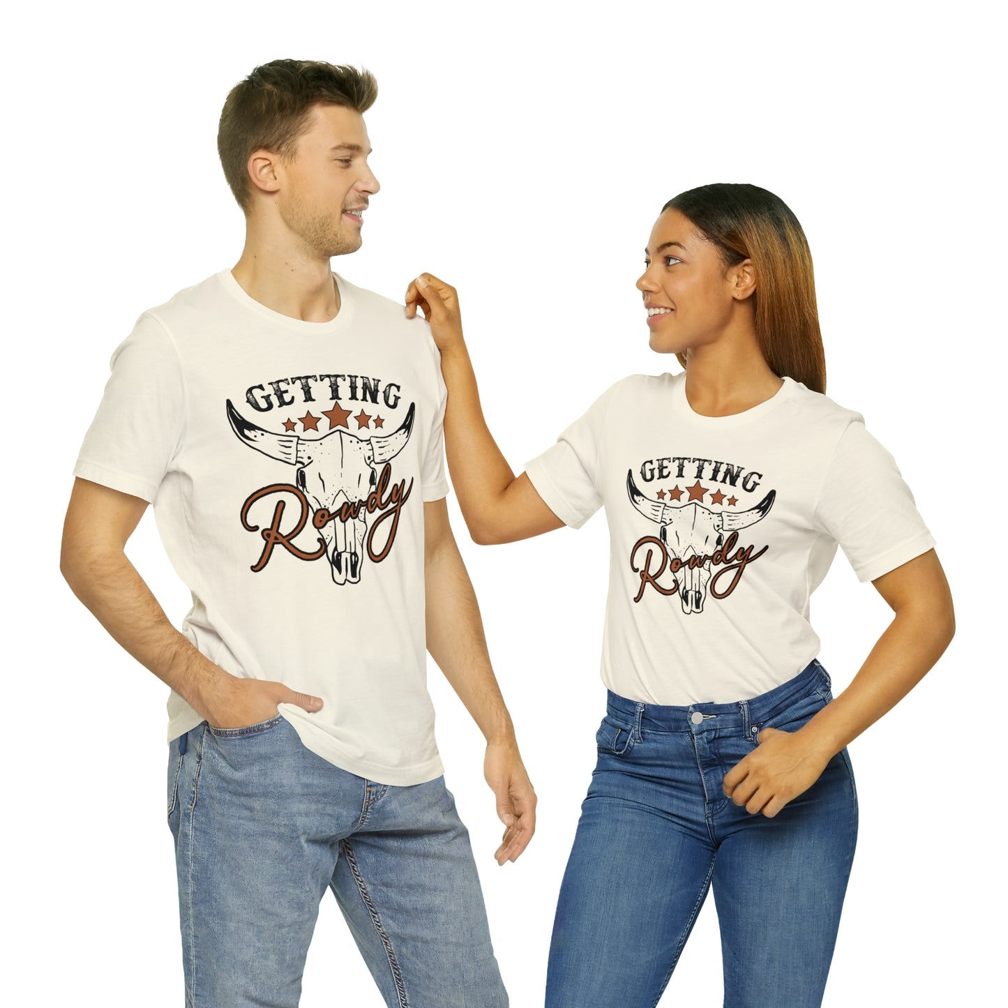 Vintage Getting Rowdy Party/ Bridesmaid/ Groomsman T-Shirt - Black Ink