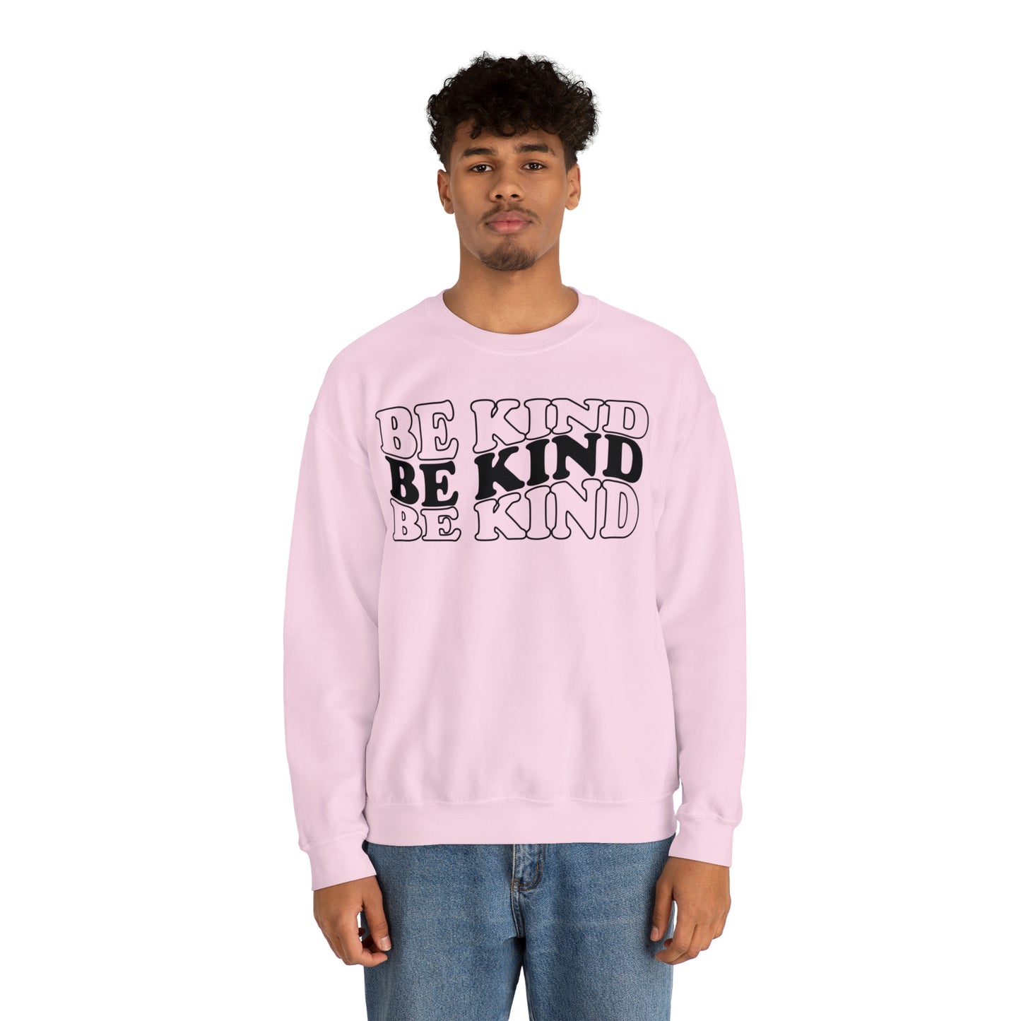 Be Kind Black Logo Unisex Heavy Blend™ Crewneck Sweatshirt