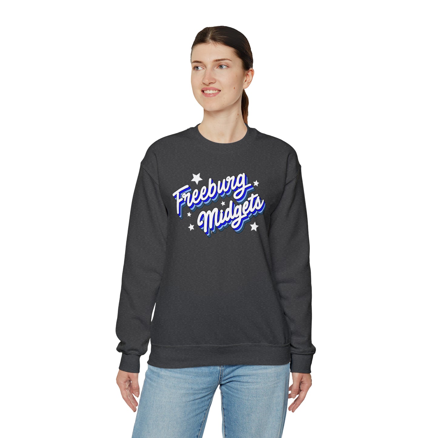 Retro Freeburg Midgets Unisex Heavy Blend™ Crewneck Sweatshirt