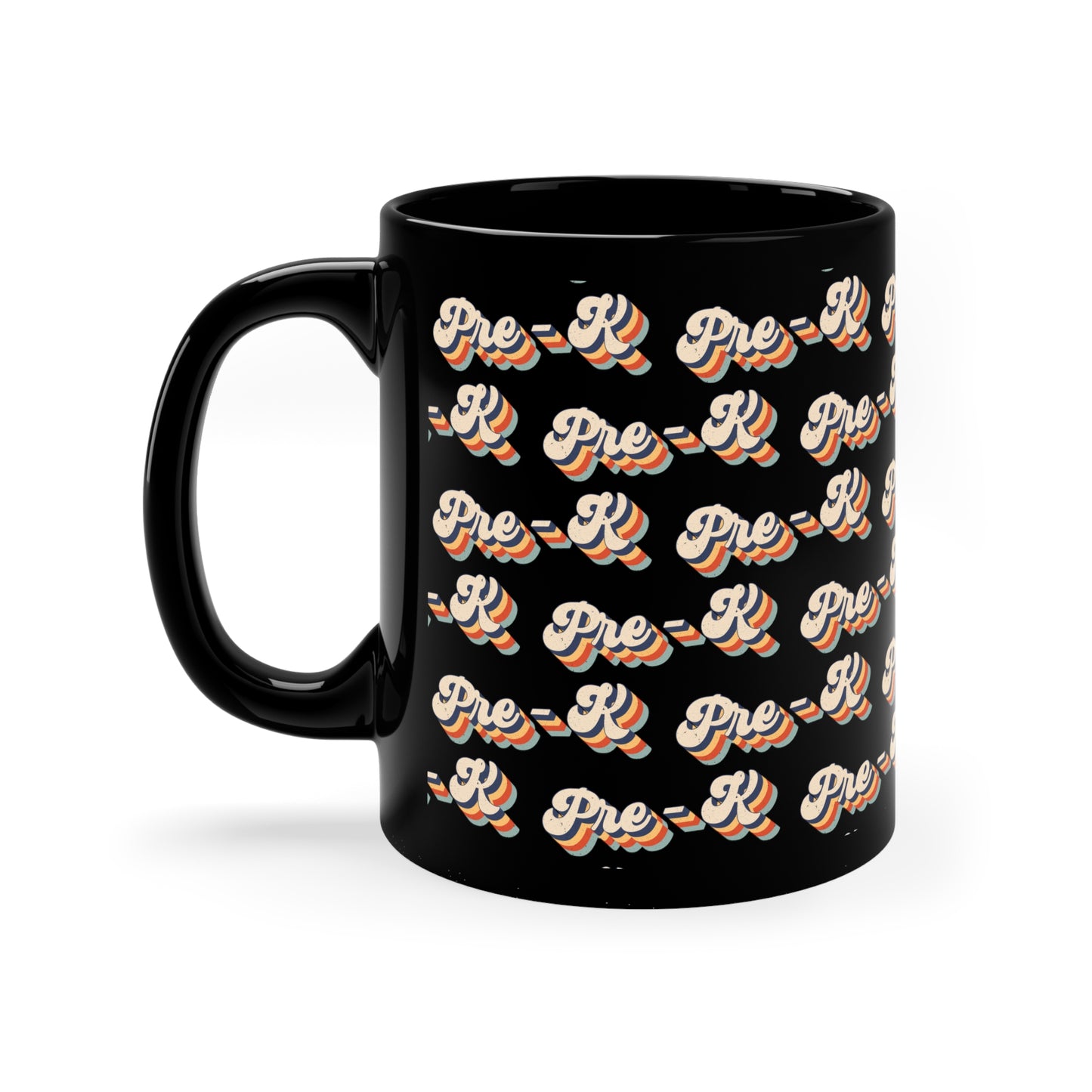 Retro Pre-K n 11oz Black Mug