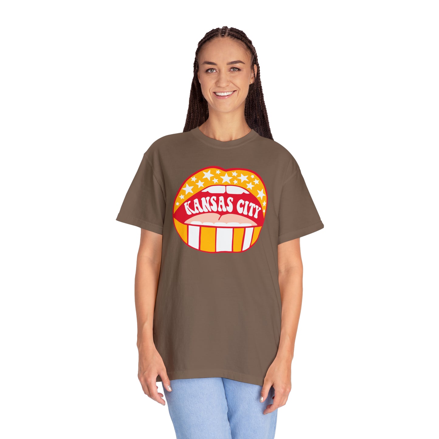 PREMIUM Swift Kelce Football Lips Comfort Colors Unisex Garment-Dyed T-shirt