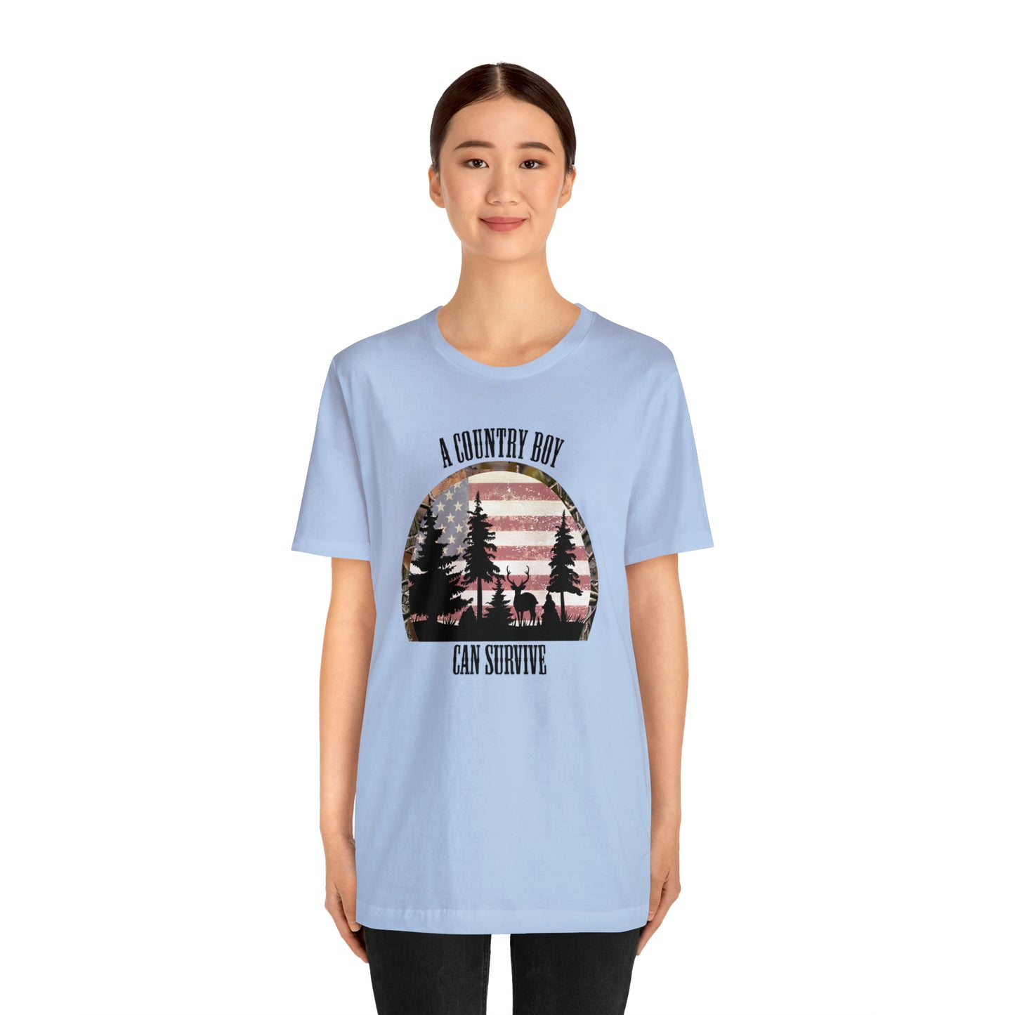 "A Country Boy Can Survive" Unisex Jersey Short Sleeve Tee