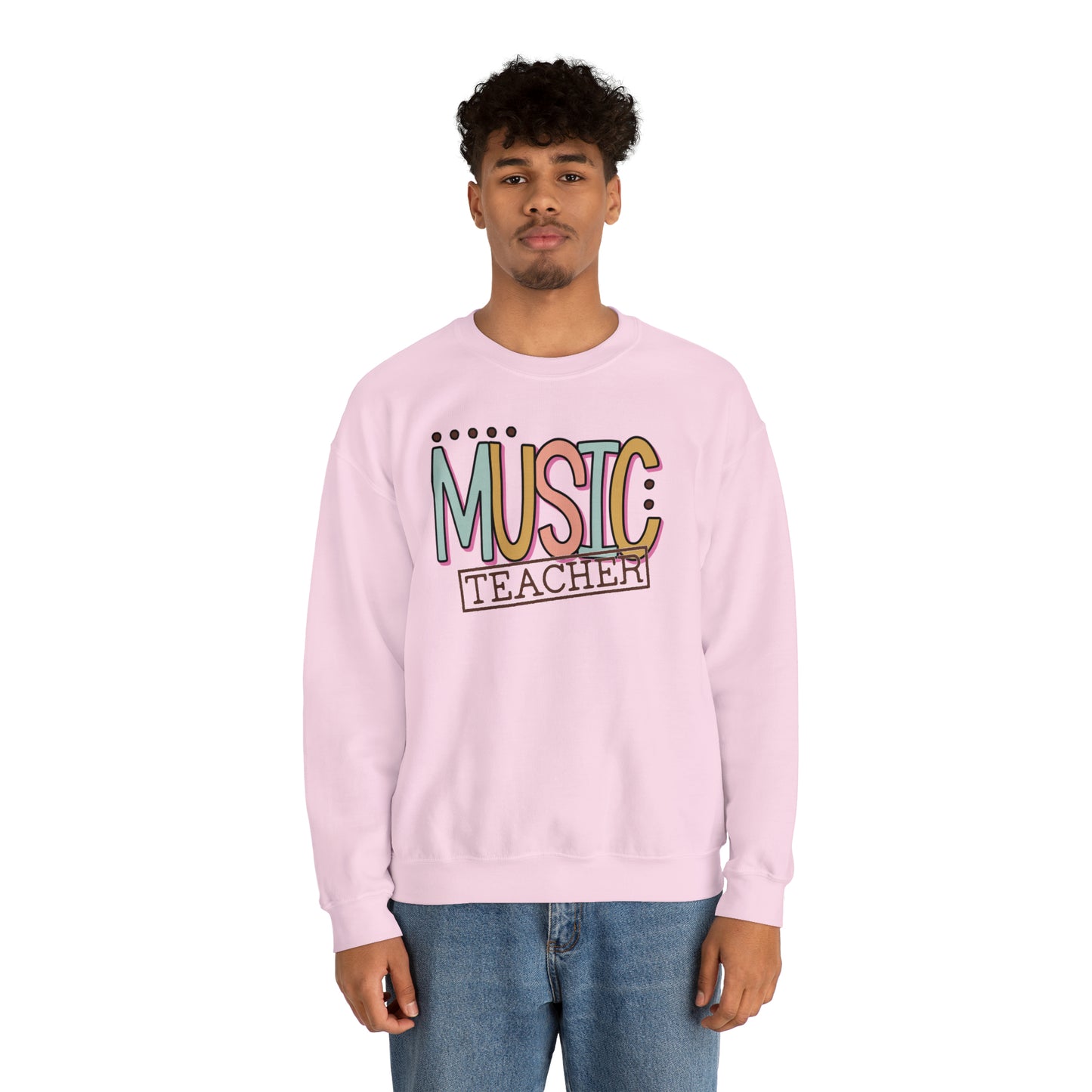 Vintage Multi-Colored Technology Teacher Lined Heavyweight Crewneck Sweatshirt