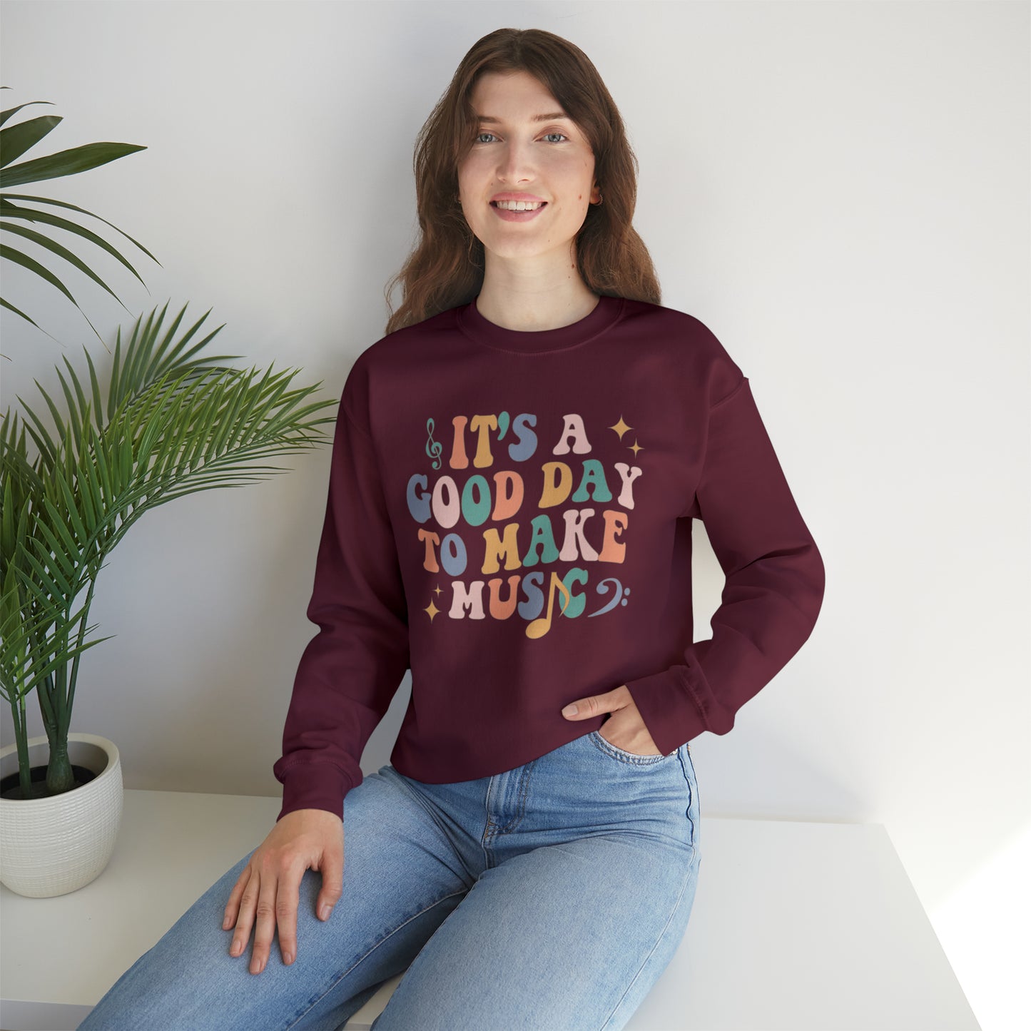 It's a Good Day to Make Music Heavyweight Crewneck Sweatshirt