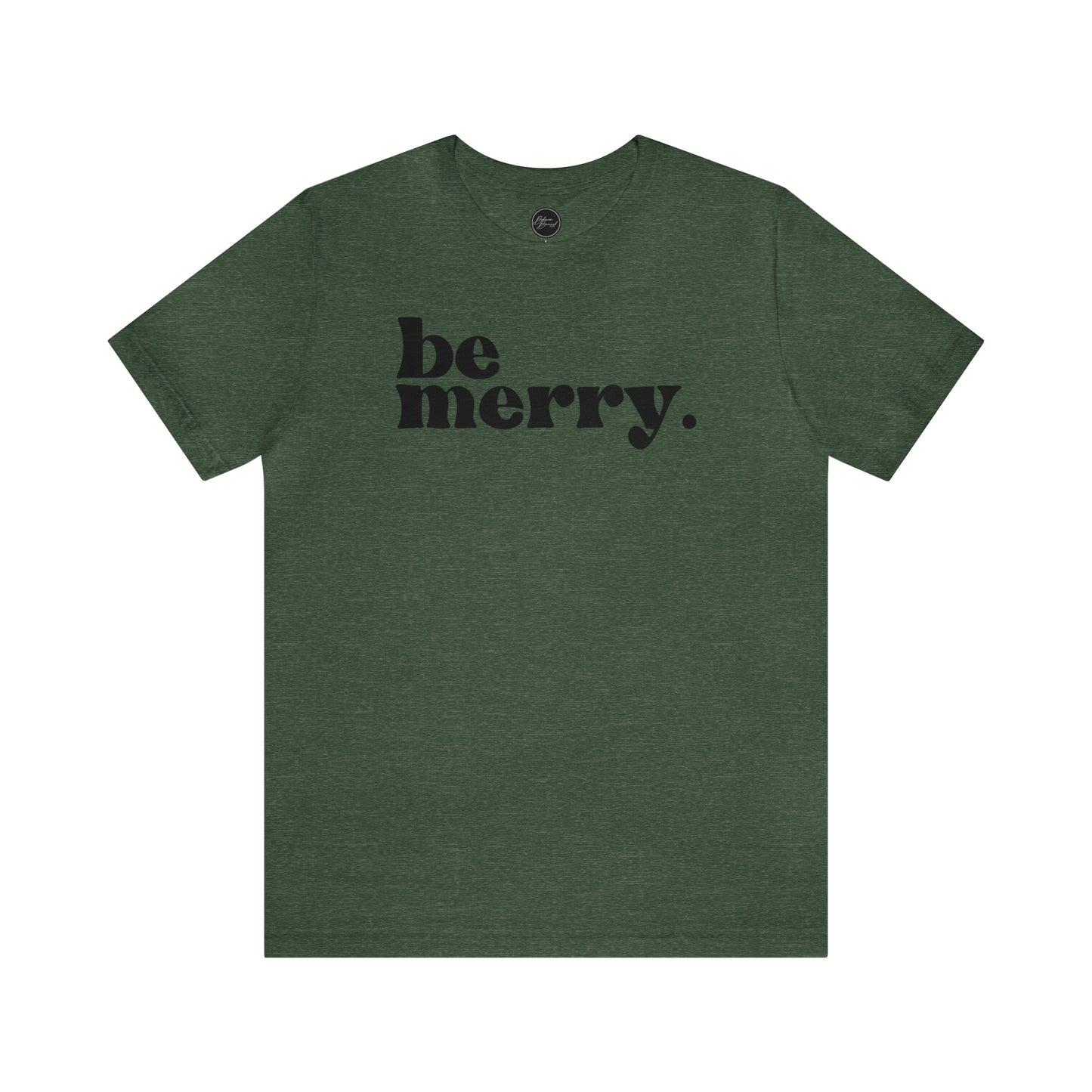 Be Merry Christmas/ Holiday Bella Jersey Short Sleeve Tee (Unisex)