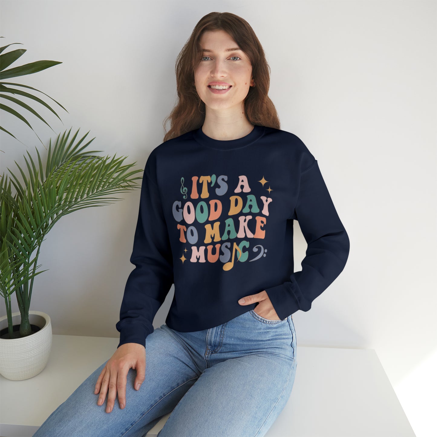It's a Good Day to Make Music Heavyweight Crewneck Sweatshirt