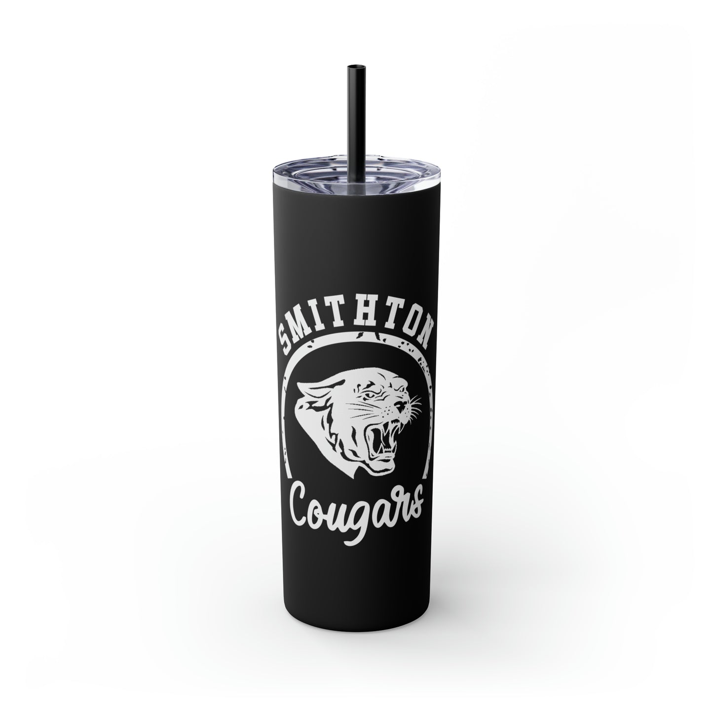 Smithton Cougars Skinny Tumbler with Straw, 20oz