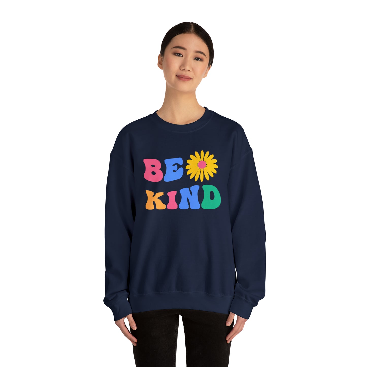 Be Kind Retro Warm Colored Unisex Heavy Blend™ Crewneck Sweatshirt