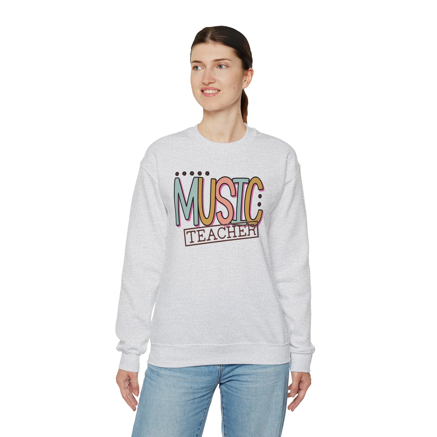 Vintage Multi-Colored Technology Teacher Lined Heavyweight Crewneck Sweatshirt