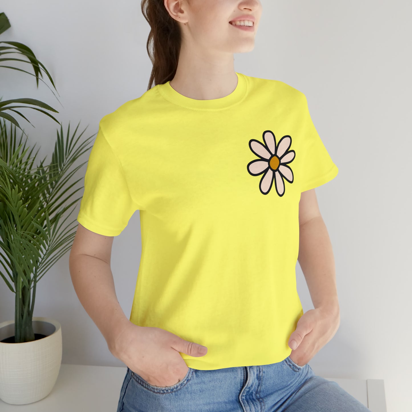 Distressed Daisy Love Like Jesus - Front and Back Design - T-Shirt