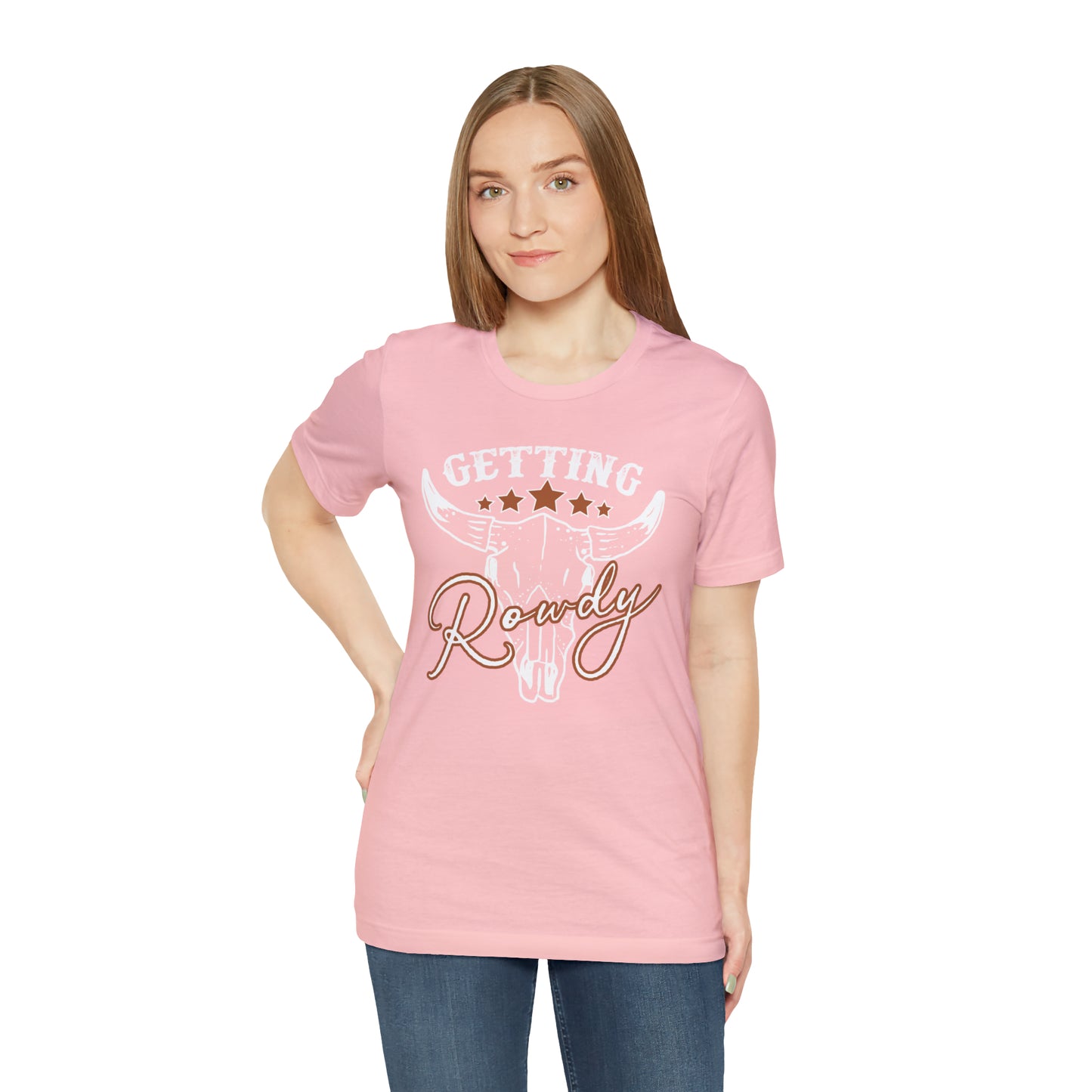 Vintage Getting Rowdy Party/ Bridesmaid/ Groomsman T-Shirt - White Ink