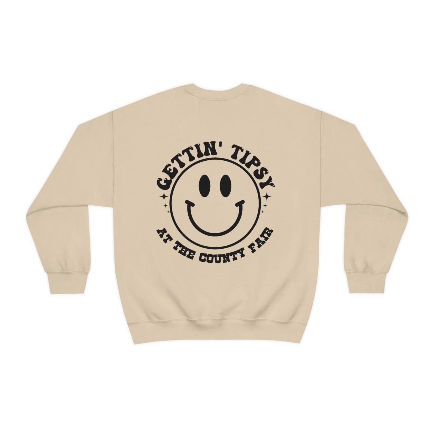 "Gettin' Tipsy at the County Fair" (Front & Back Design) - Unisex Heavy Blend™ Crewneck Sweatshirt