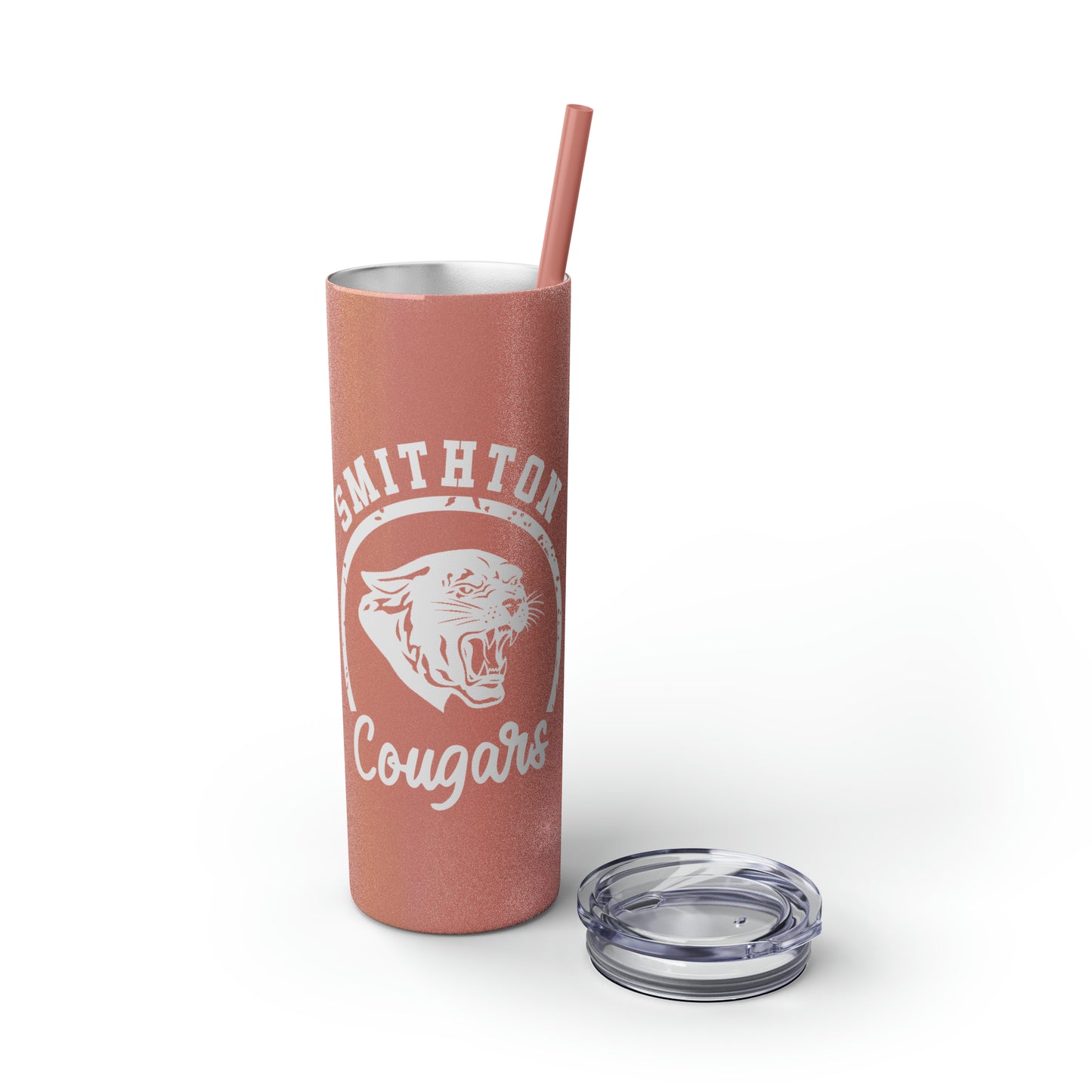 Smithton Cougars Skinny Tumbler with Straw, 20oz