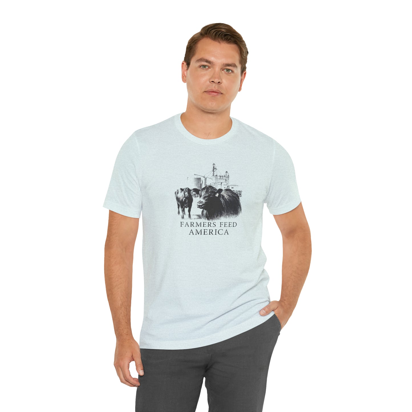 "Farmers Feed America" Unisex Jersey Short Sleeve Tee