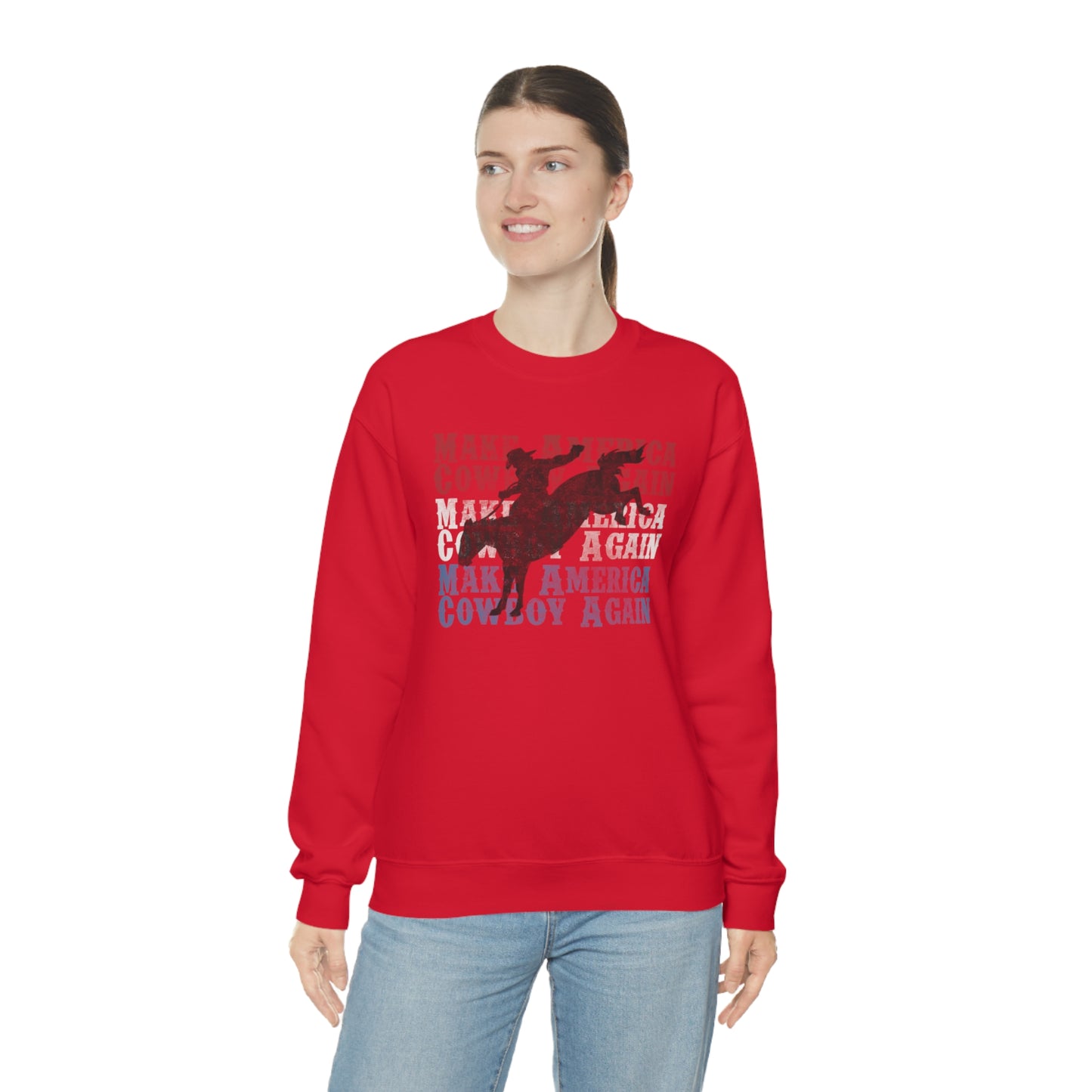 "Make America Cowboy Again" - Unisex Heavy Blend™ Crewneck Sweatshirt