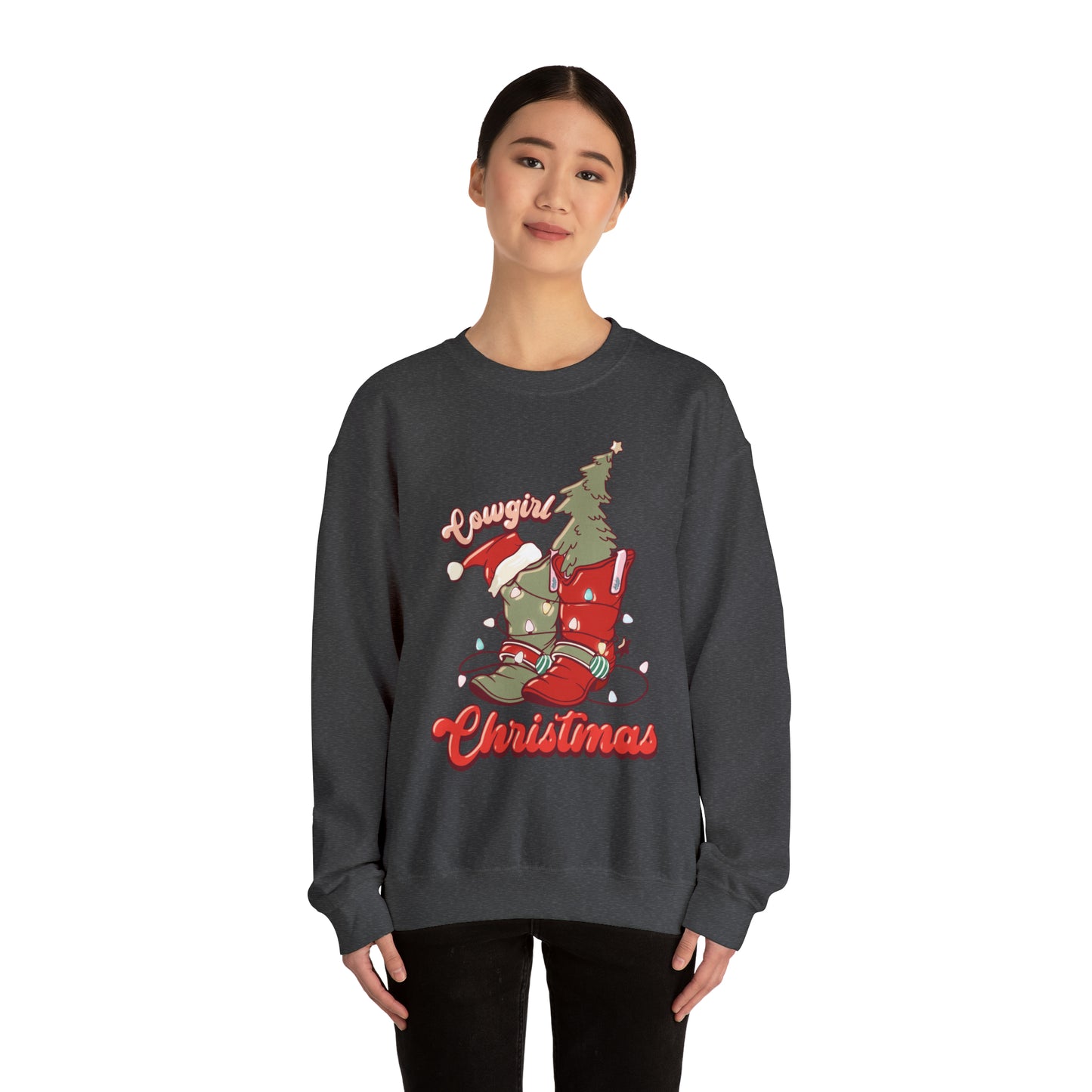 Cowgirl Christmas Unisex Heavy Blend™ Crewneck Sweatshirt