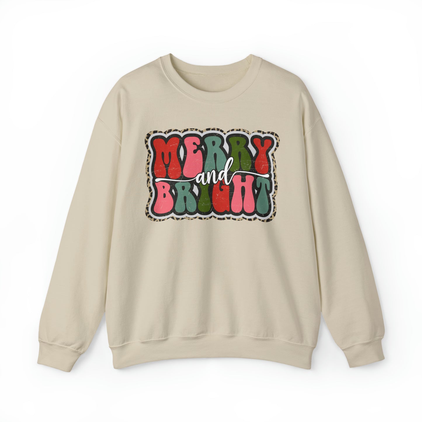 Merry and Bright Christmas Unisex Heavy Blend™ Crewneck Sweatshirt