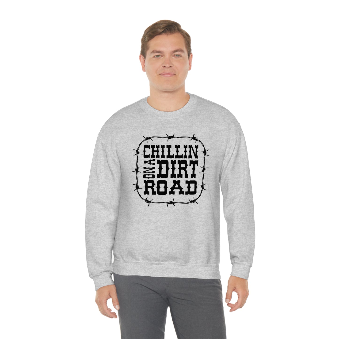 "Chillin' on a Dirt Road" - Unisex Heavy Blend™ Crewneck Sweatshirt