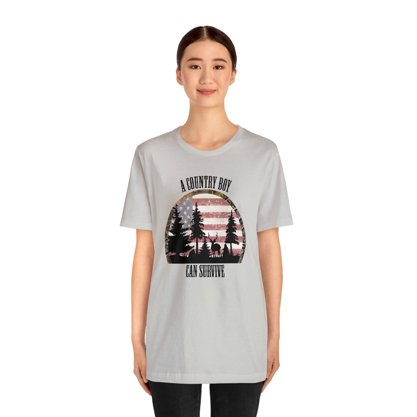"A Country Boy Can Survive" Unisex Jersey Short Sleeve Tee