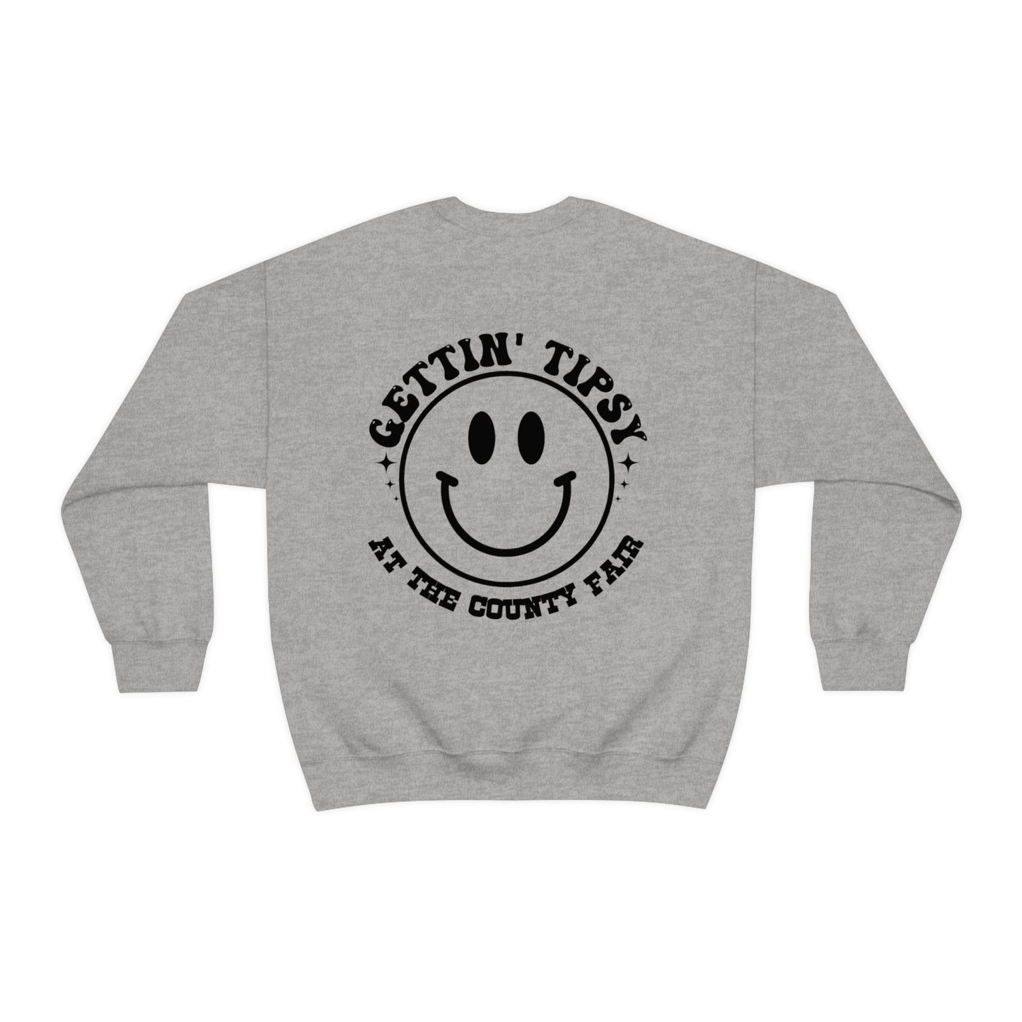 "Gettin' Tipsy at the County Fair" (Front & Back Design) - Unisex Heavy Blend™ Crewneck Sweatshirt