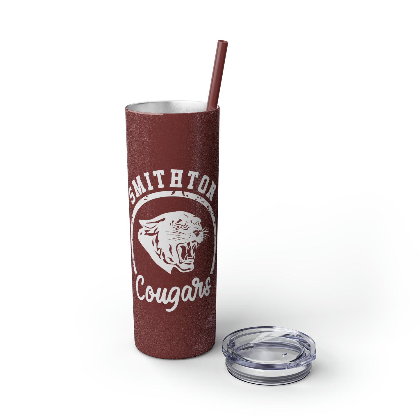 Smithton Cougars Skinny Tumbler with Straw, 20oz