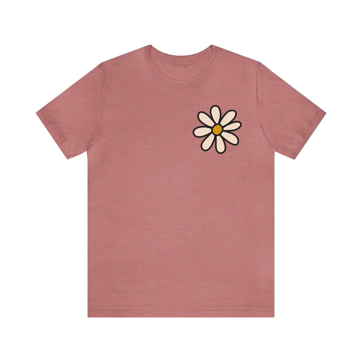 Distressed Daisy Love Like Jesus - Front and Back Design - T-Shirt