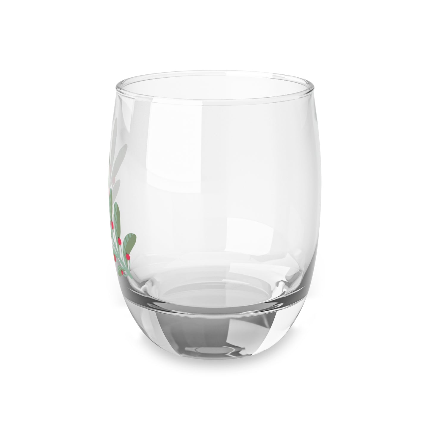Holly and Berry Branch Whiskey Glass