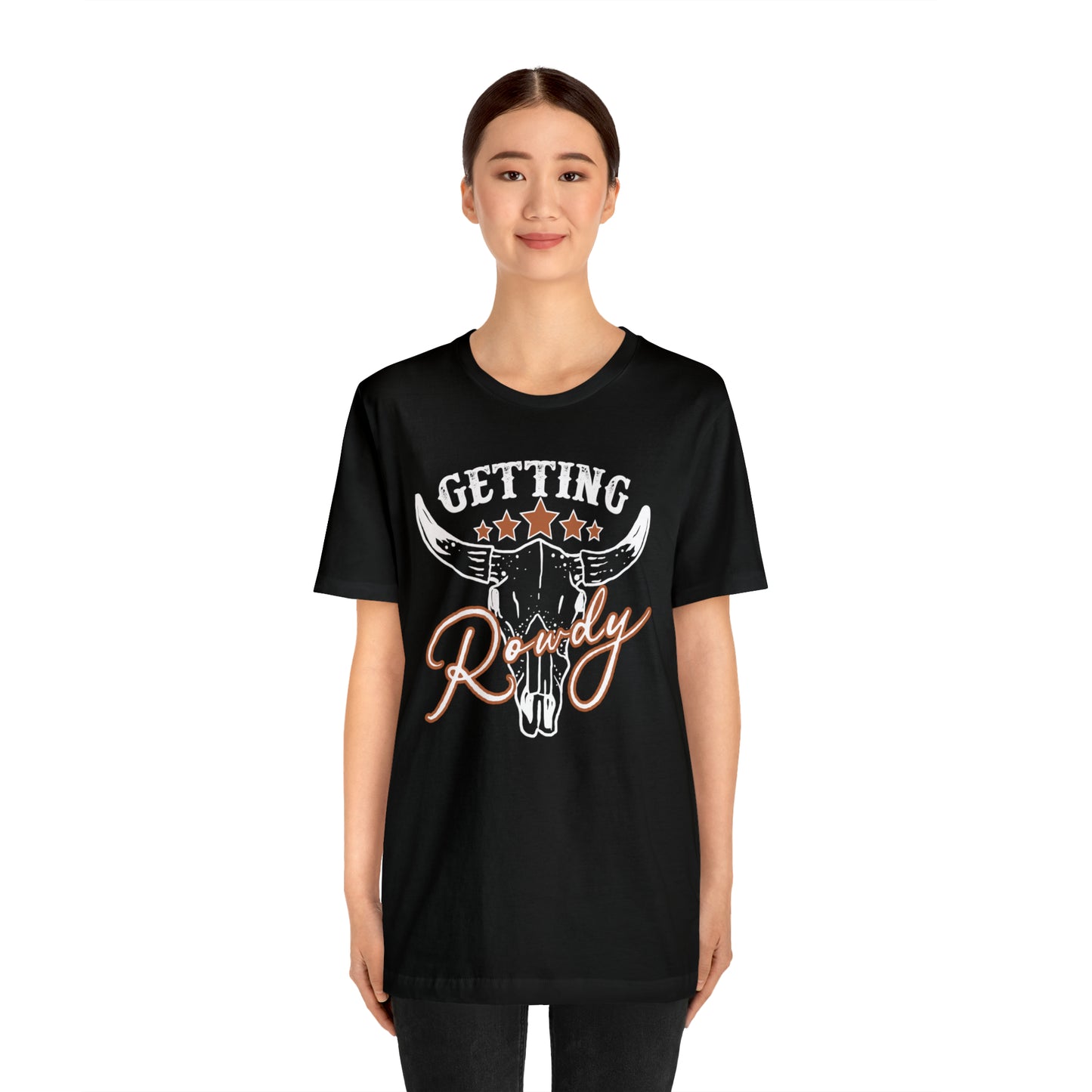 Vintage Getting Rowdy Party/ Bridesmaid/ Groomsman T-Shirt - White Ink
