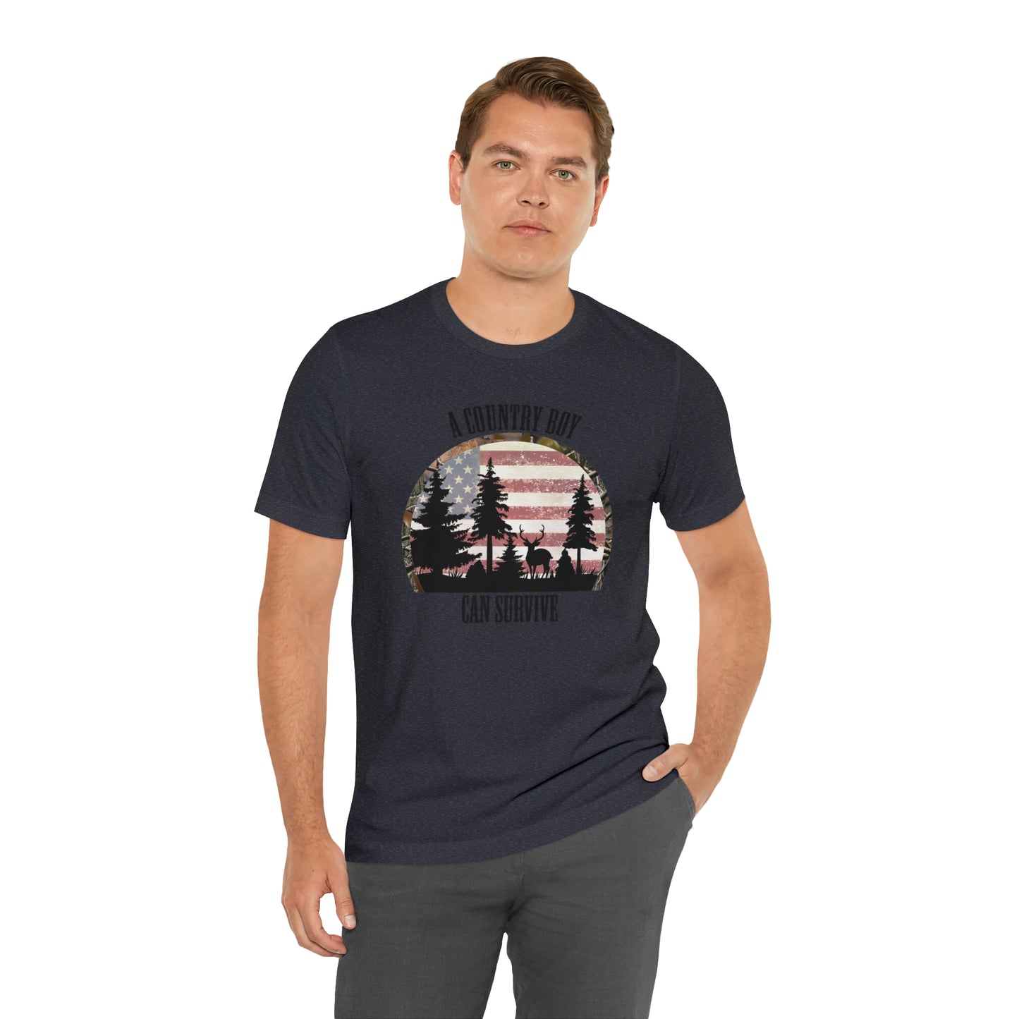 "A Country Boy Can Survive" Unisex Jersey Short Sleeve Tee