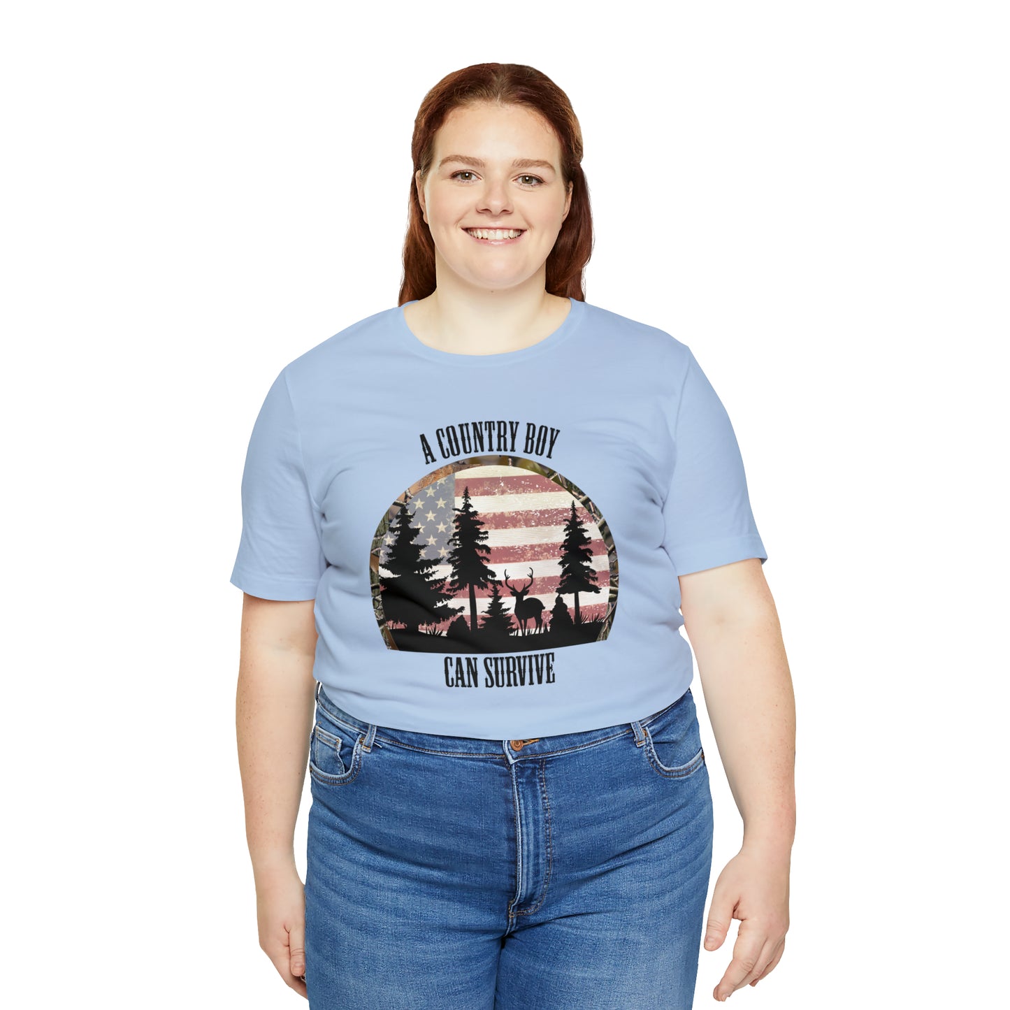 "A Country Boy Can Survive" Unisex Jersey Short Sleeve Tee