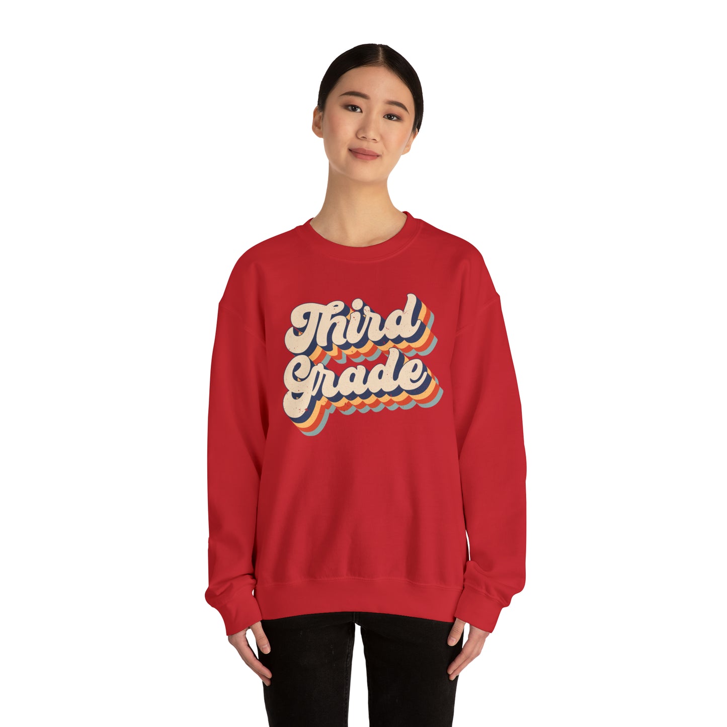 Retro Third Grade Unisex Heavy Blend™ Crewneck Sweatshirt