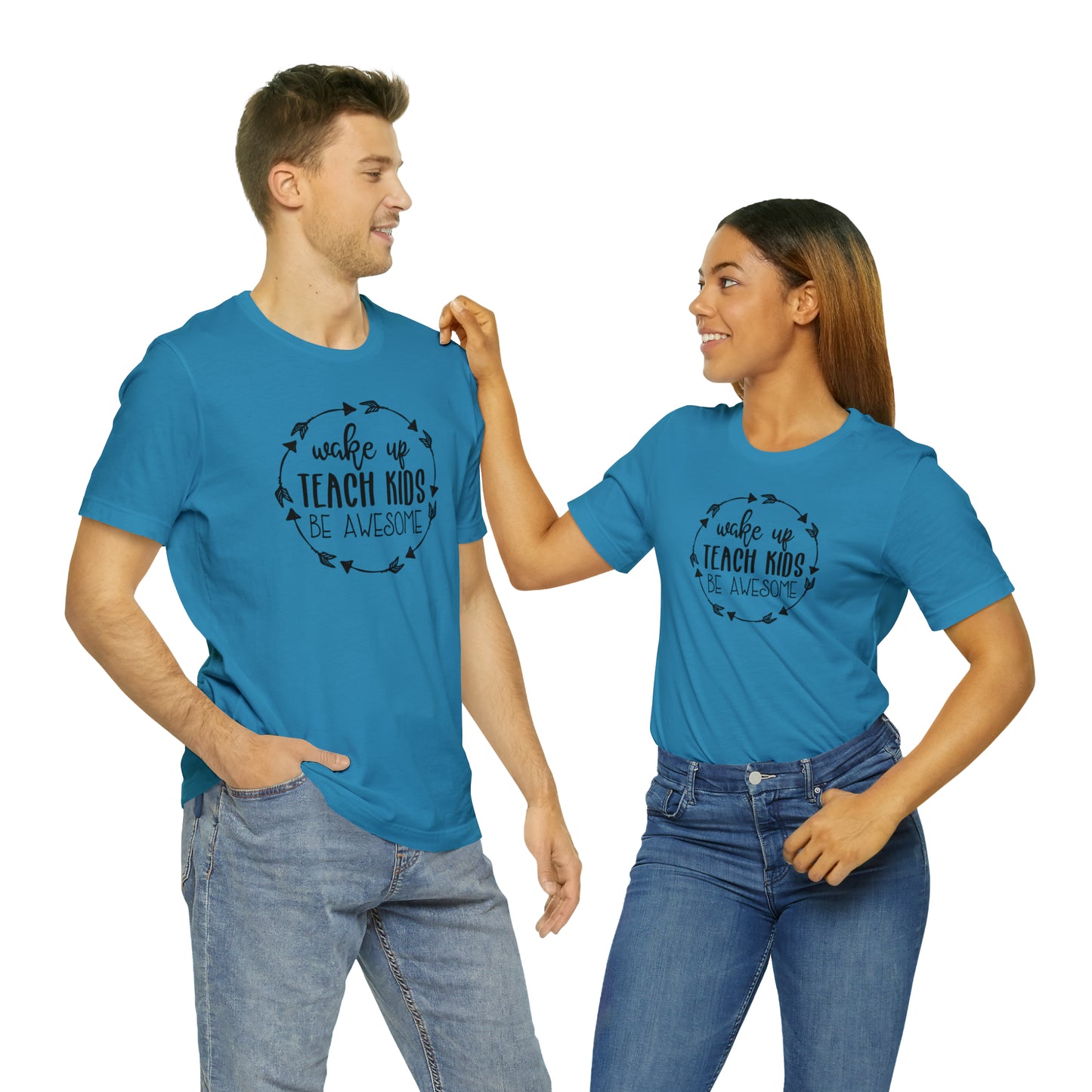Wake Up, Teach Kids, Be Awesome Teacher T-Shirt