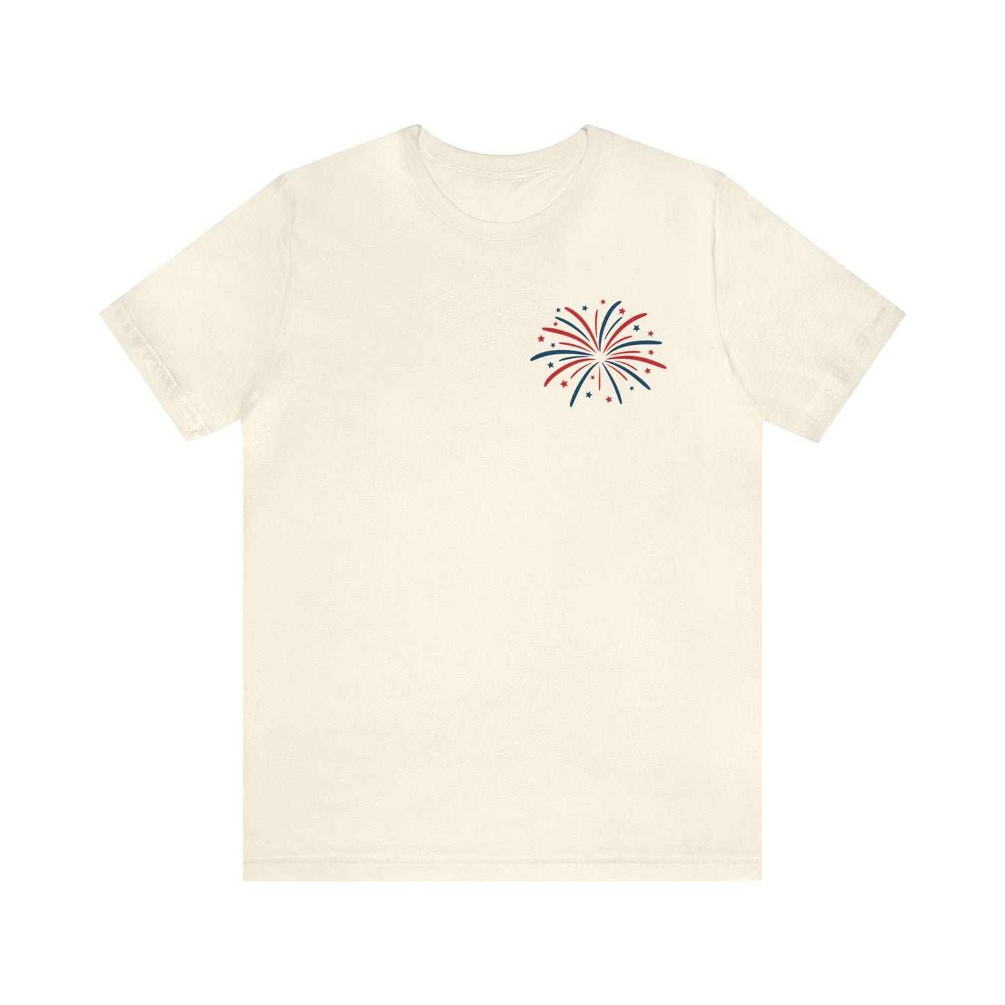 "Land of the Free Because of the Brave" Unisex Jersey Short Sleeve Tee (Front and Back Design)
