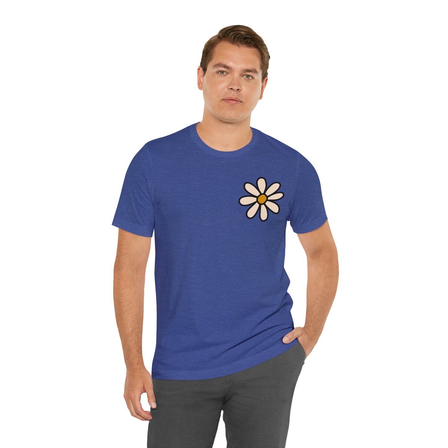 Distressed Daisy Love Like Jesus - Front and Back Design - T-Shirt