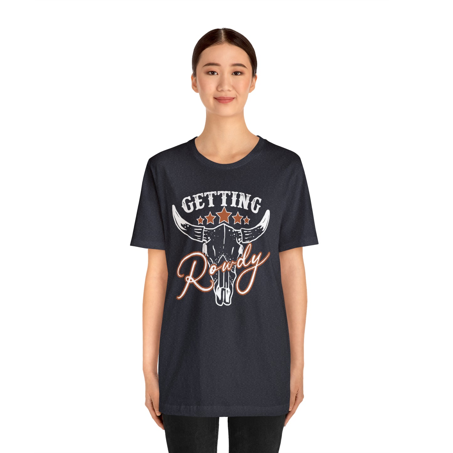 Vintage Getting Rowdy Party/ Bridesmaid/ Groomsman T-Shirt - White Ink
