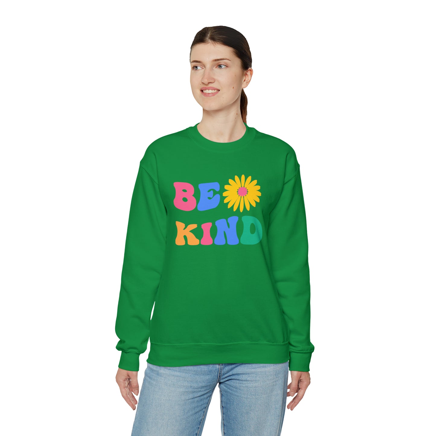 Be Kind Retro Warm Colored Unisex Heavy Blend™ Crewneck Sweatshirt