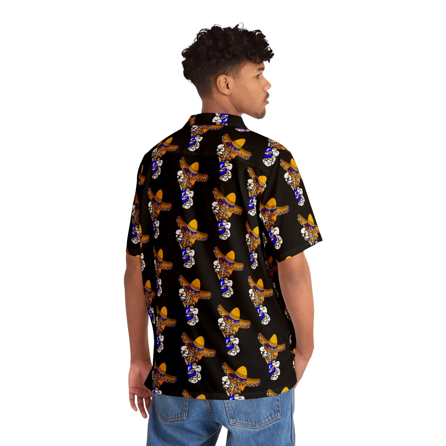 Freeburg Sombrero Midget Men's Hawaiian Shirt - Black
