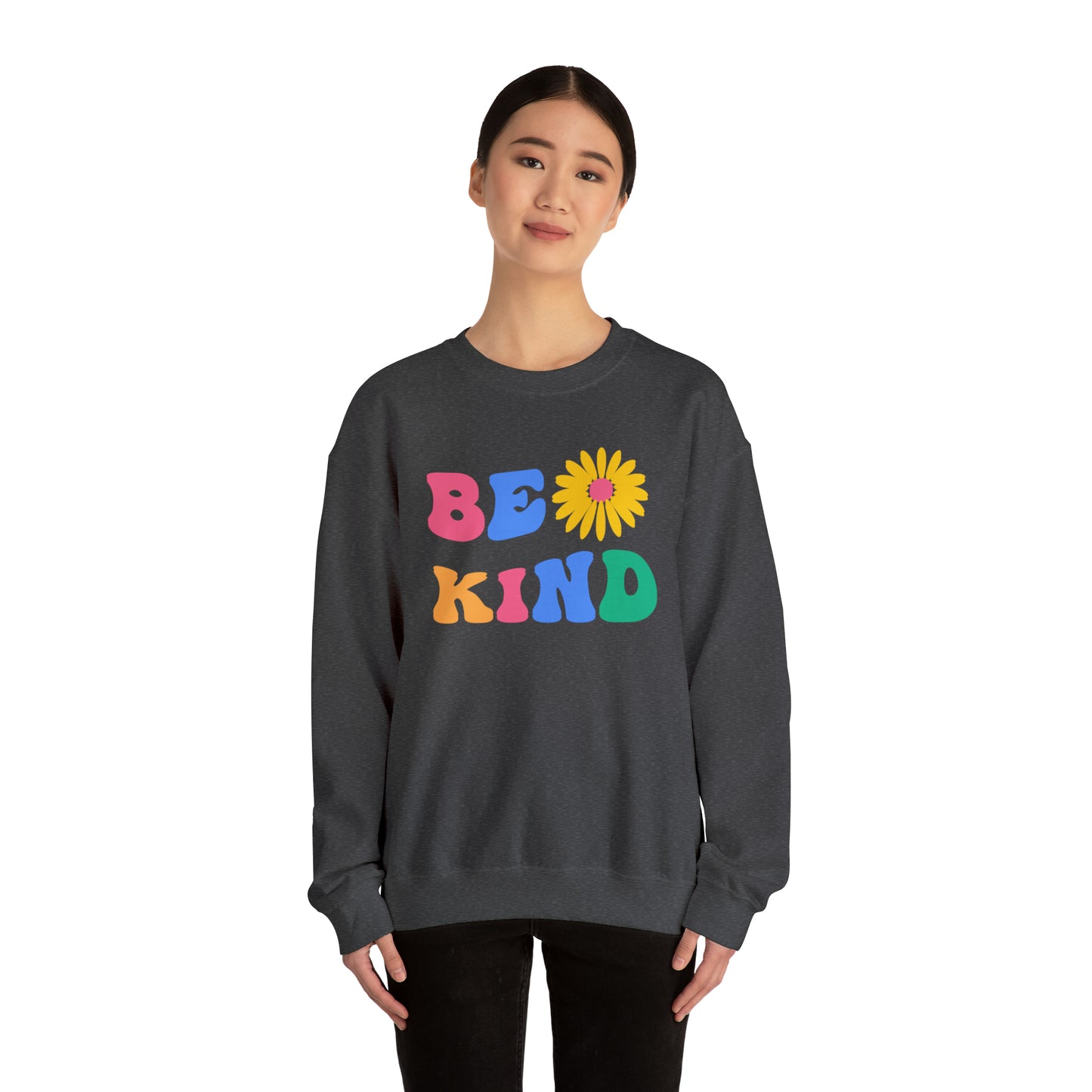 Be Kind Retro Warm Colored Unisex Heavy Blend™ Crewneck Sweatshirt