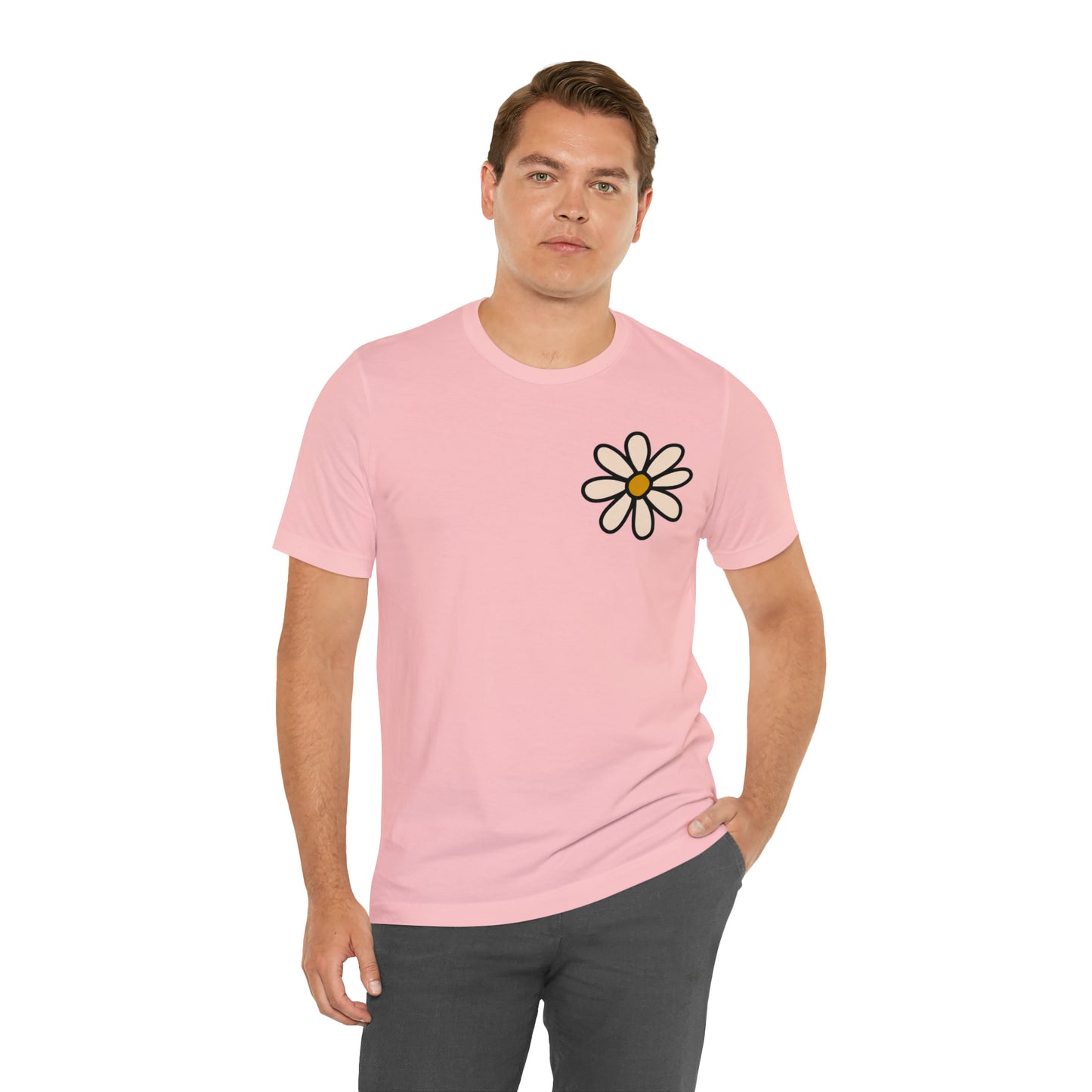 Distressed Daisy Love Like Jesus - Front and Back Design - T-Shirt
