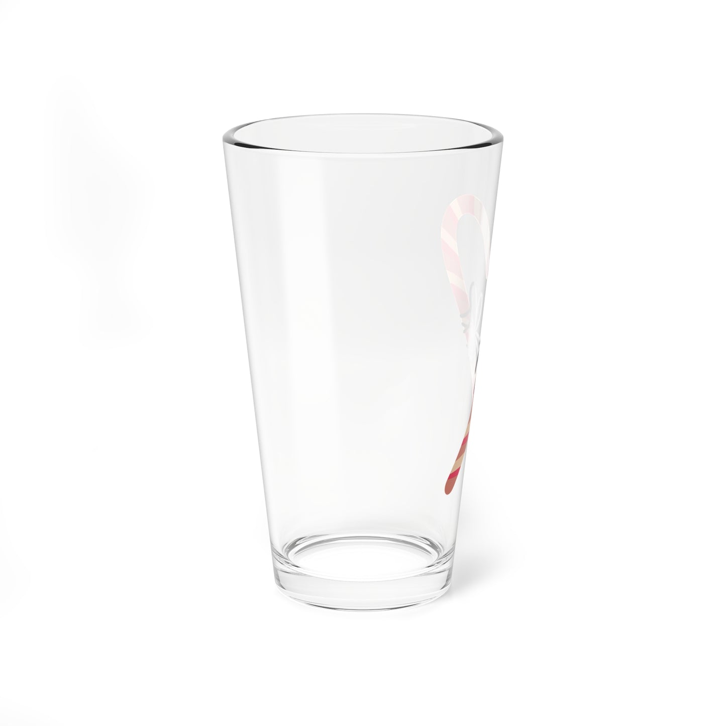 Boho Christmas Candy Cane Mixing Glass, 16oz
