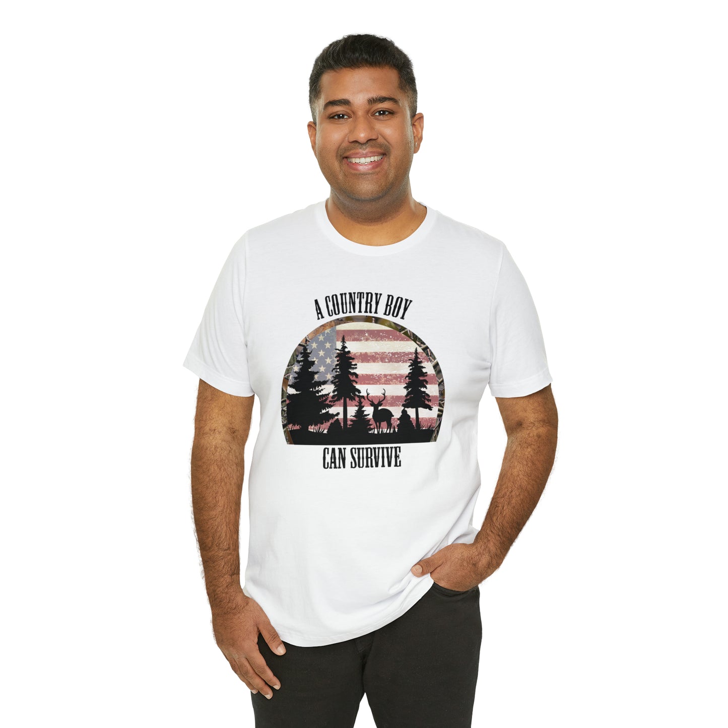 "A Country Boy Can Survive" Unisex Jersey Short Sleeve Tee
