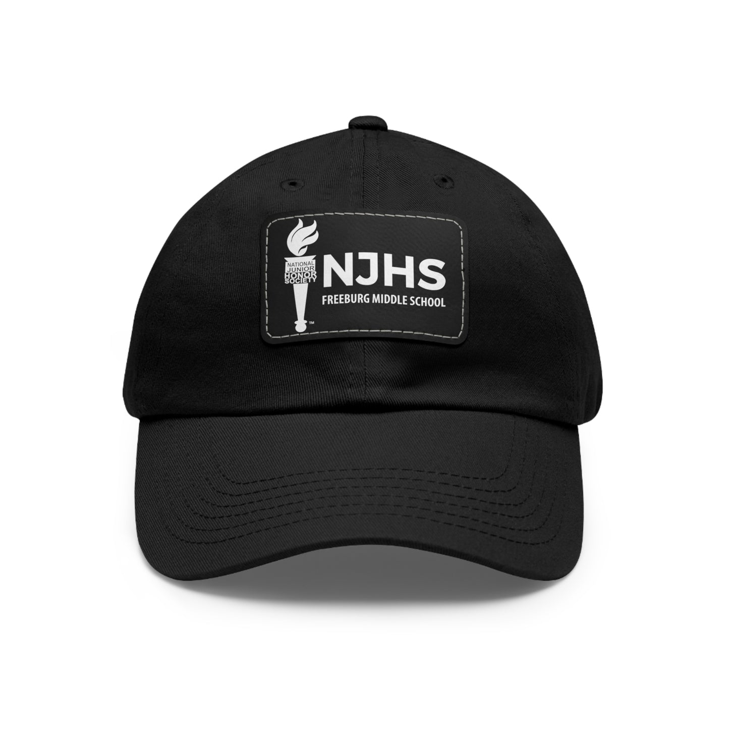 Freeburg Middle School White Torch Hat with Leather Patch