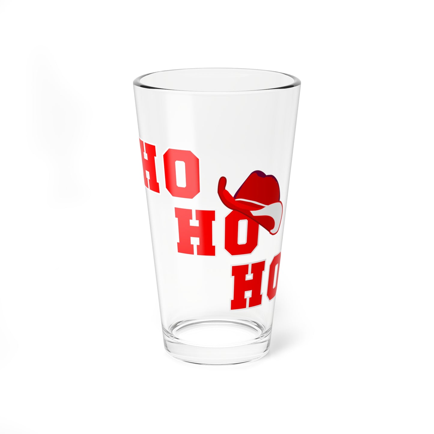 Ho Ho Ho Country Christmas Holiday Mixing Glass, 16oz