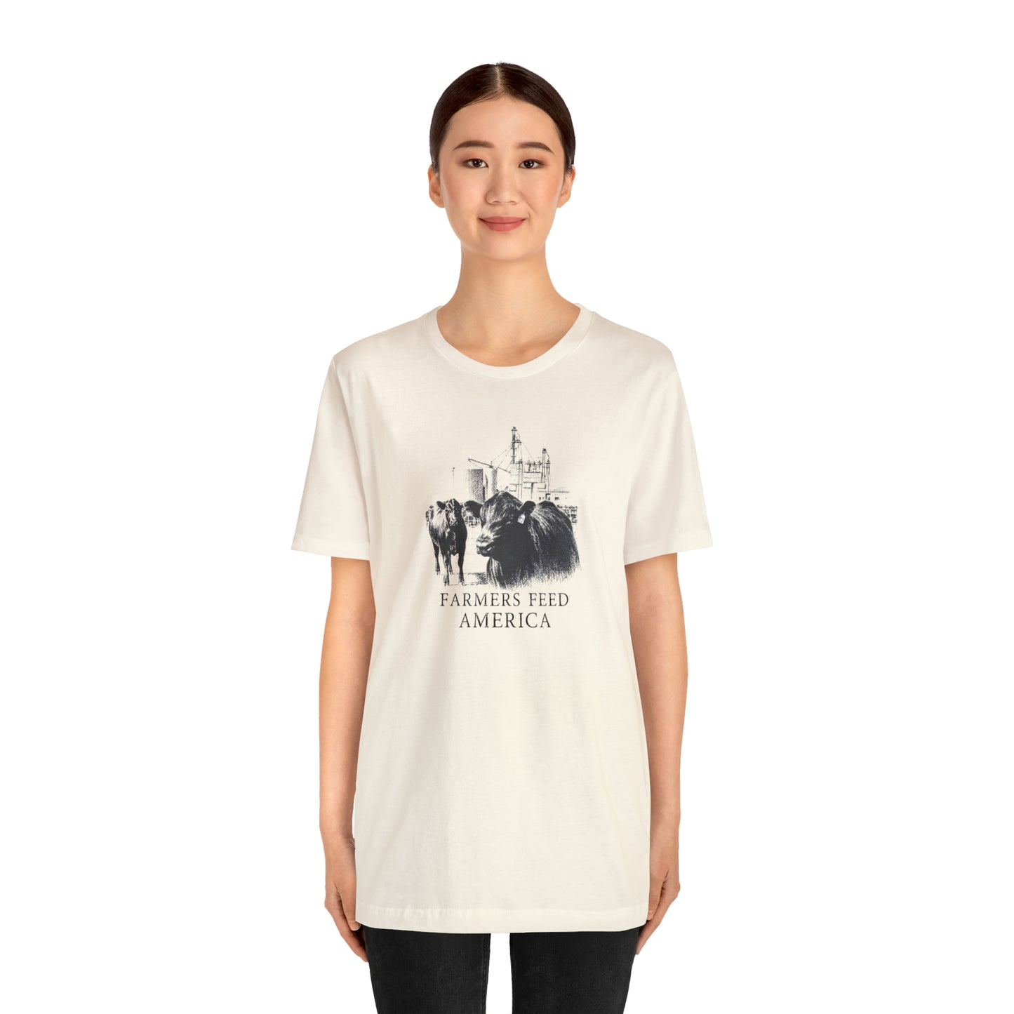 "Farmers Feed America" Unisex Jersey Short Sleeve Tee