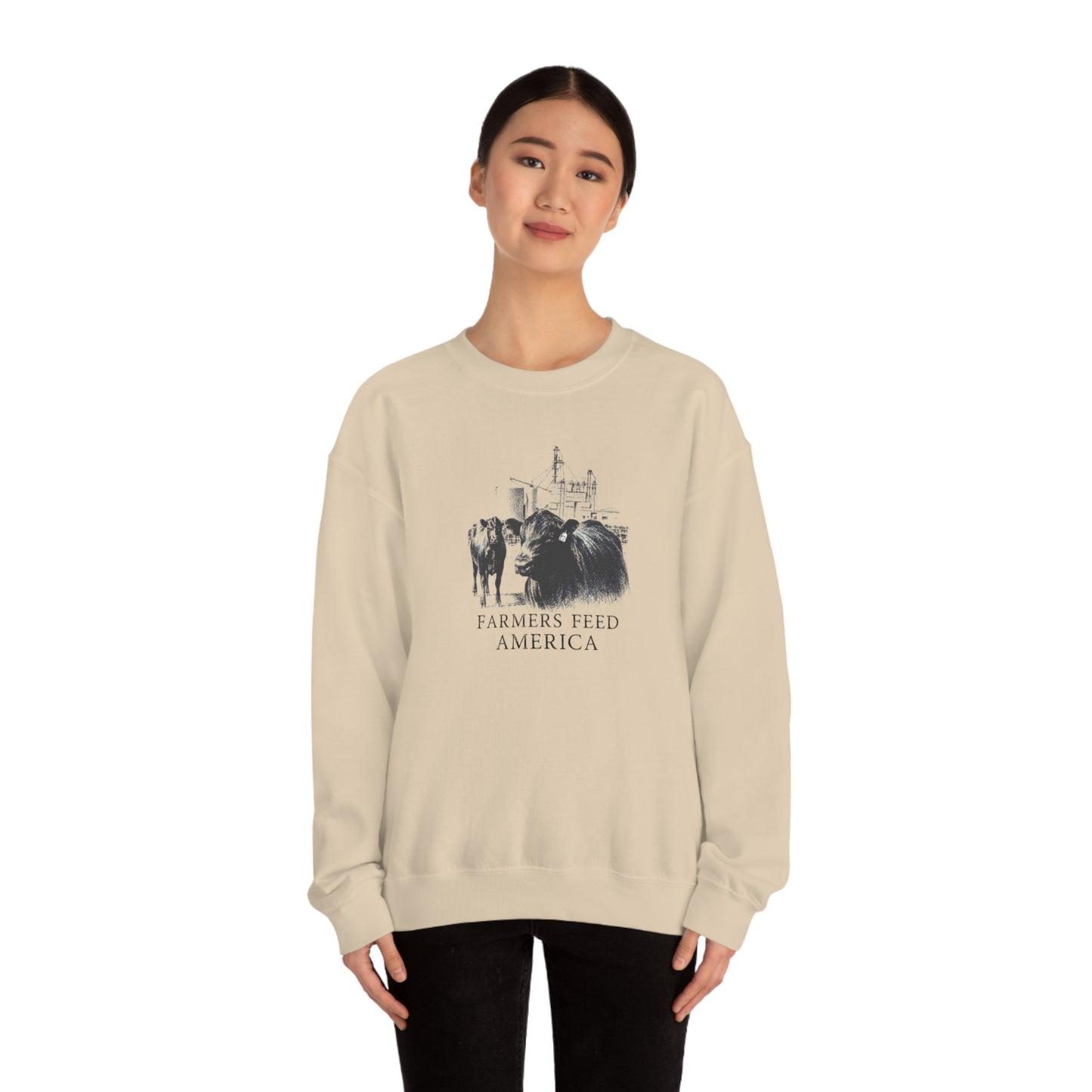 "Farmers Feed America" - Unisex Heavy Blend™ Crewneck Sweatshirt