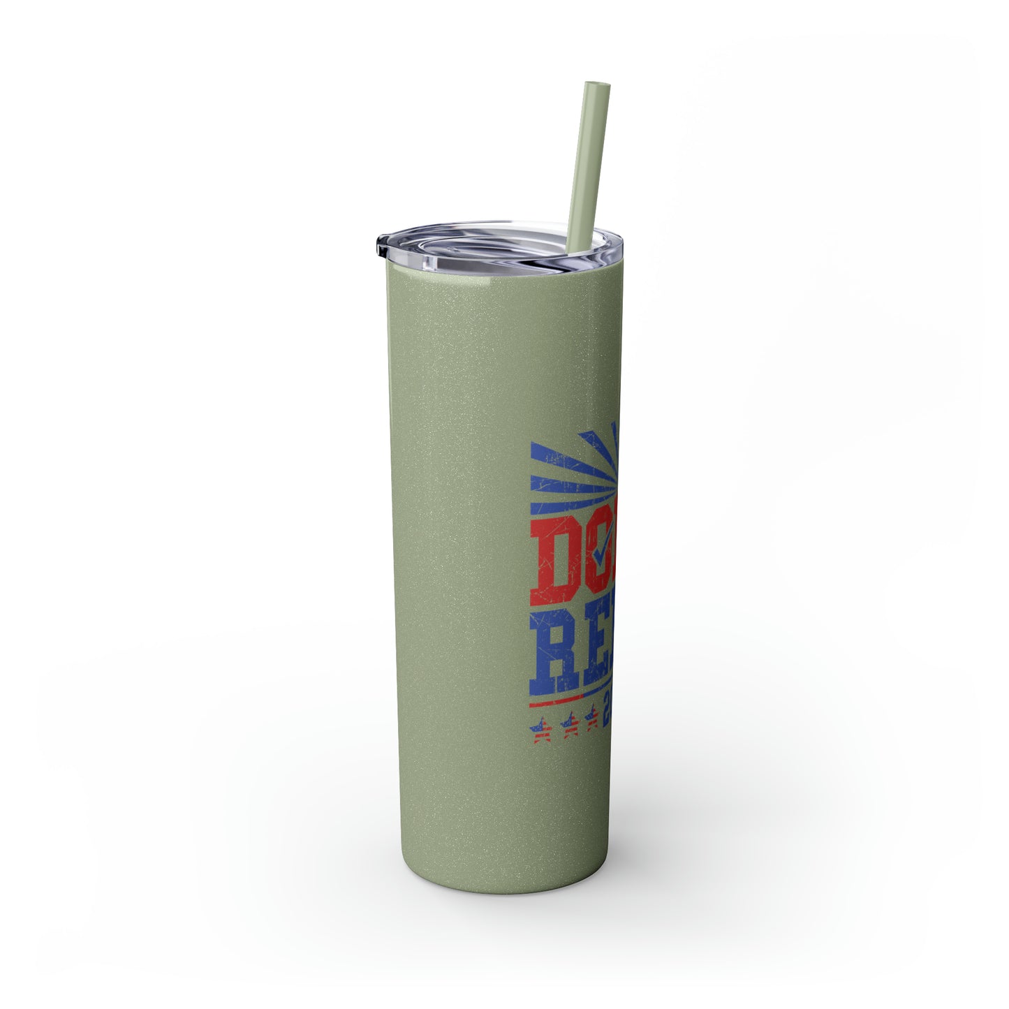 Dolly and Reba for President 2024 Skinny Tumbler with Straw, 20oz
